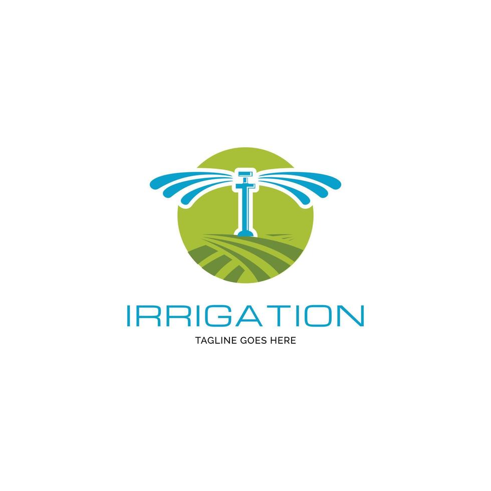 inspiration de conception de logo d'irrigation de jardin vecteur