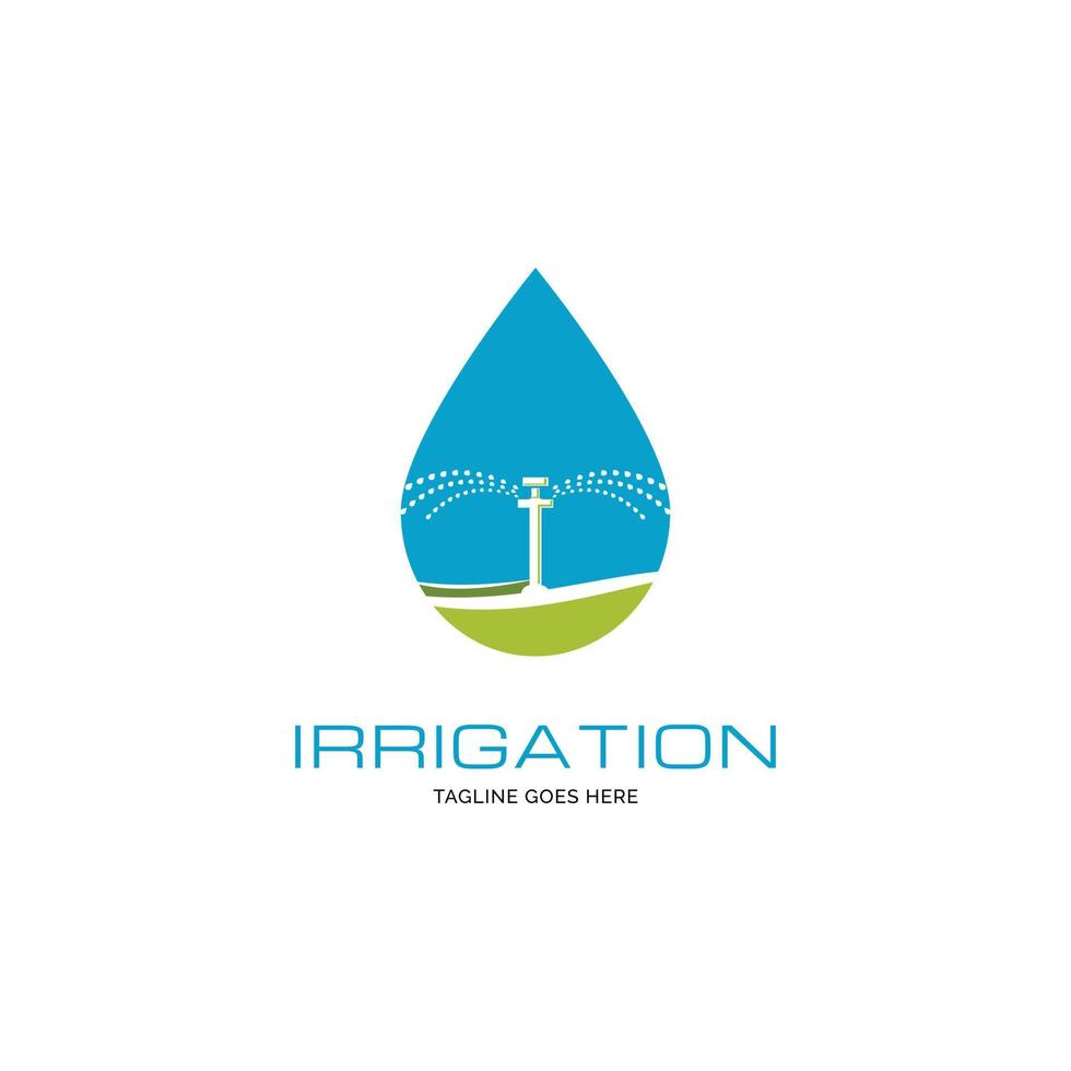 inspiration de conception de logo d'irrigation de jardin vecteur