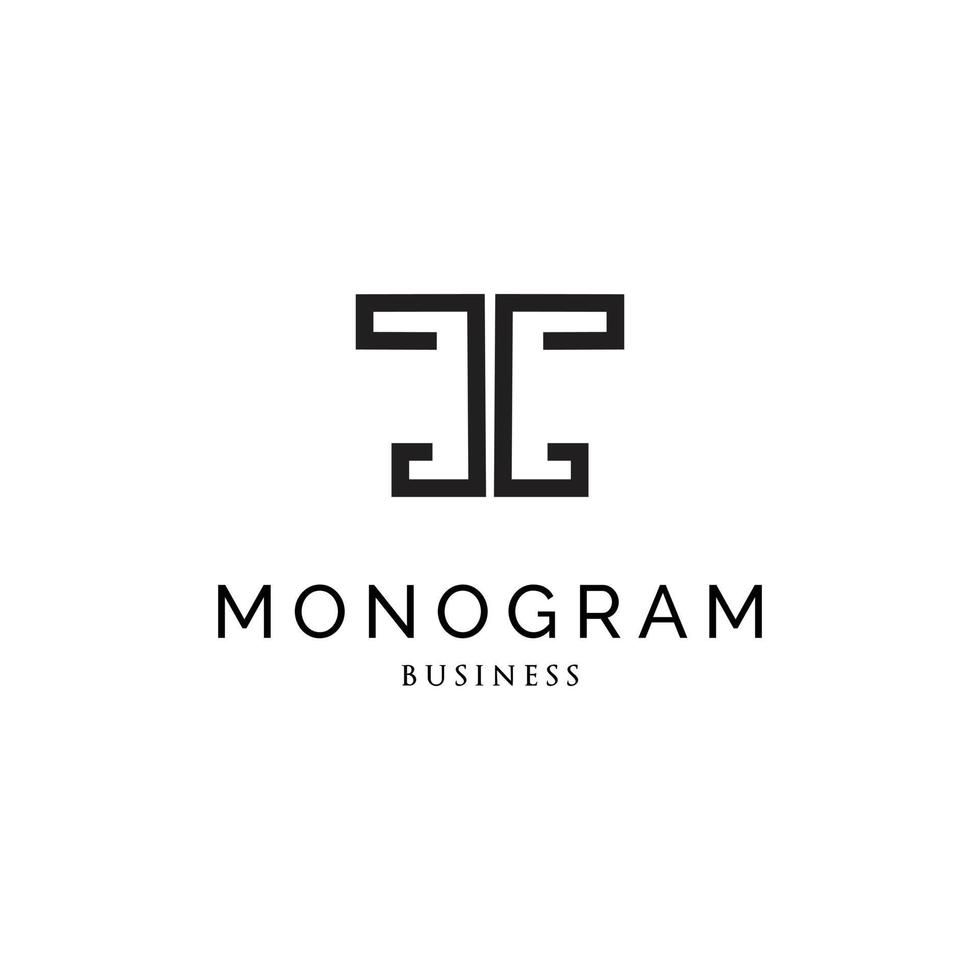 inspiration de conception de logo monogramme lettre initiale t vecteur