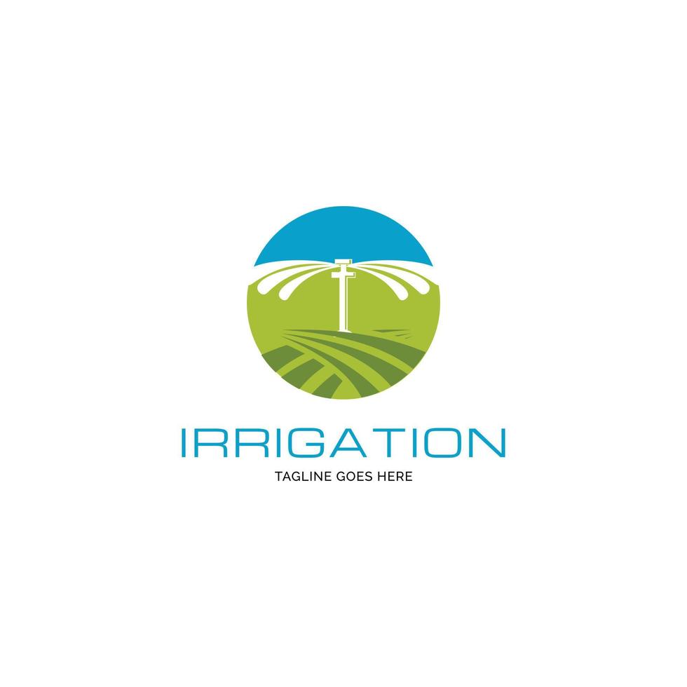 inspiration de conception de logo d'irrigation de jardin vecteur