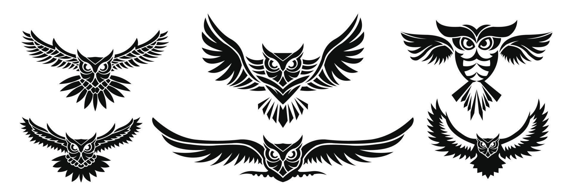 logo de hibou d'inspiration, création de logo de lunettes de soleil de hibou, conception de mascotte de hibou, vecteur de conception de personnage de hibou