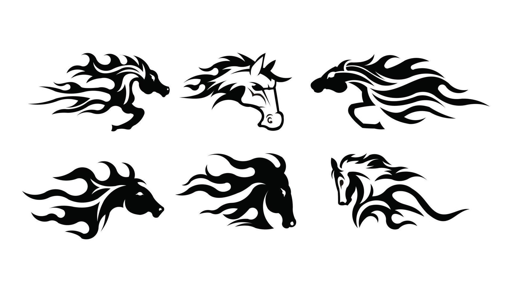 vecteur d'une tête de cheval. animal sauvage, cheval de logo d'inspiration