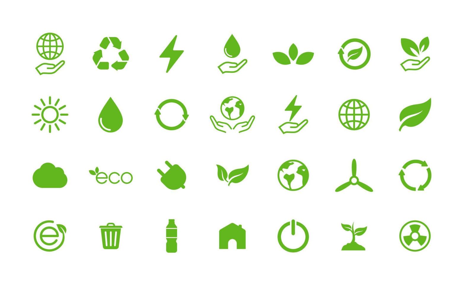 icône simple symbole de l'environnement et des ressources naturelles vecteur