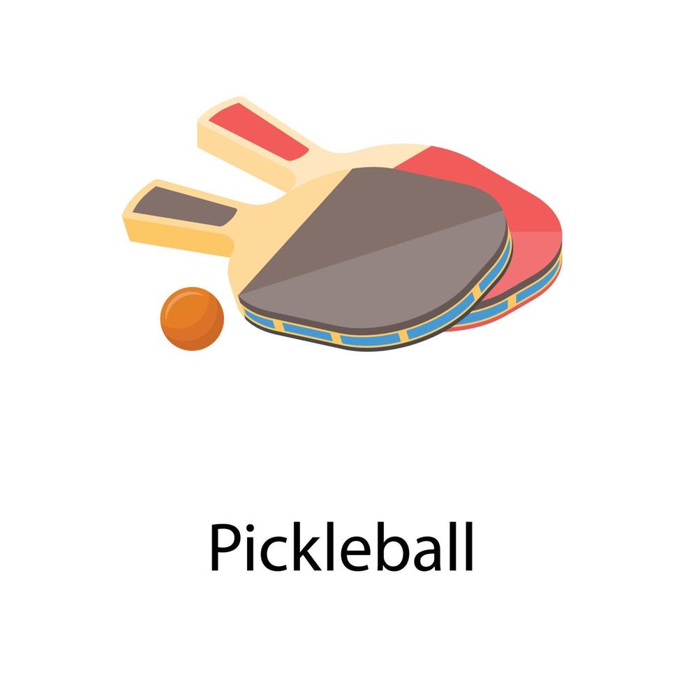 concepts de pickleball à la mode vecteur