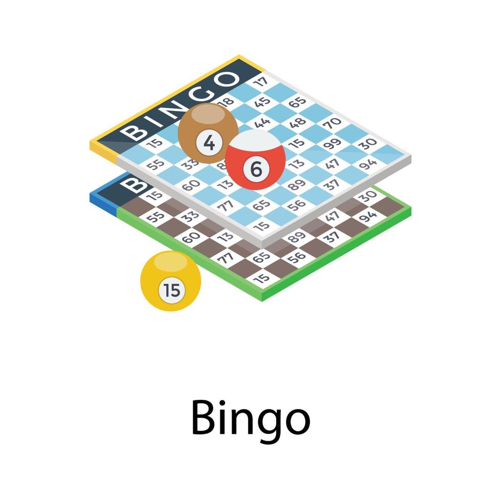 concepts de bingo à la mode vecteur