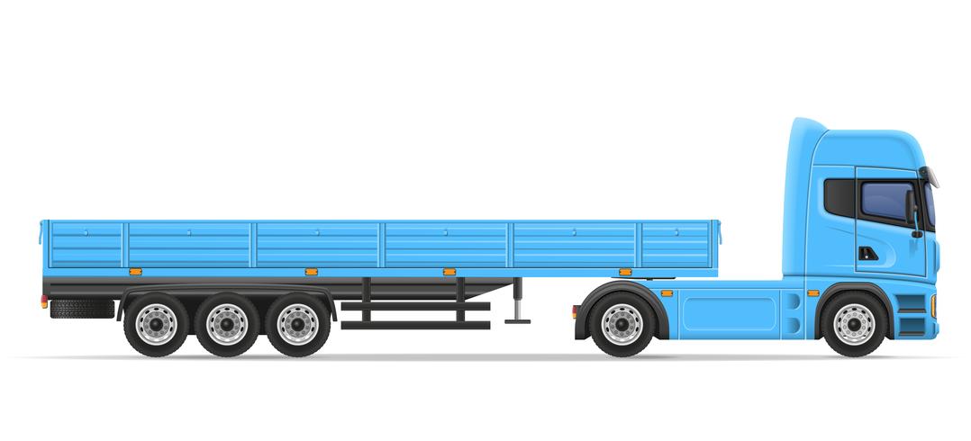 illustration vectorielle de camion semi remorque vecteur