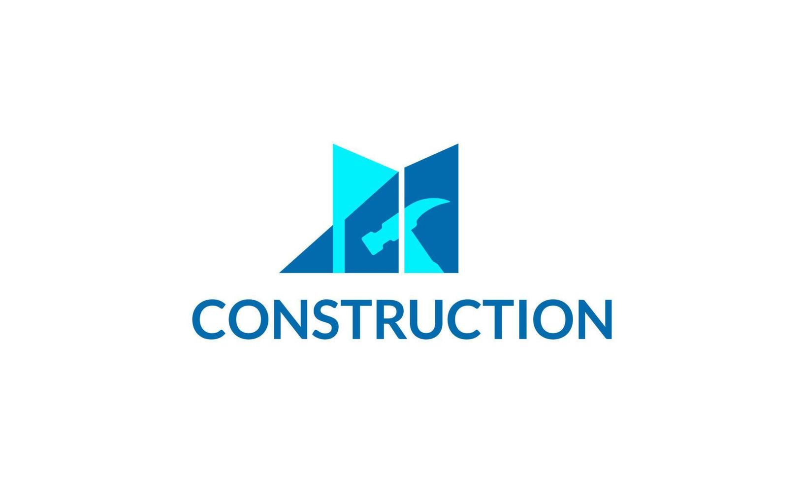 création de logo d'entreprise de construction vecteur