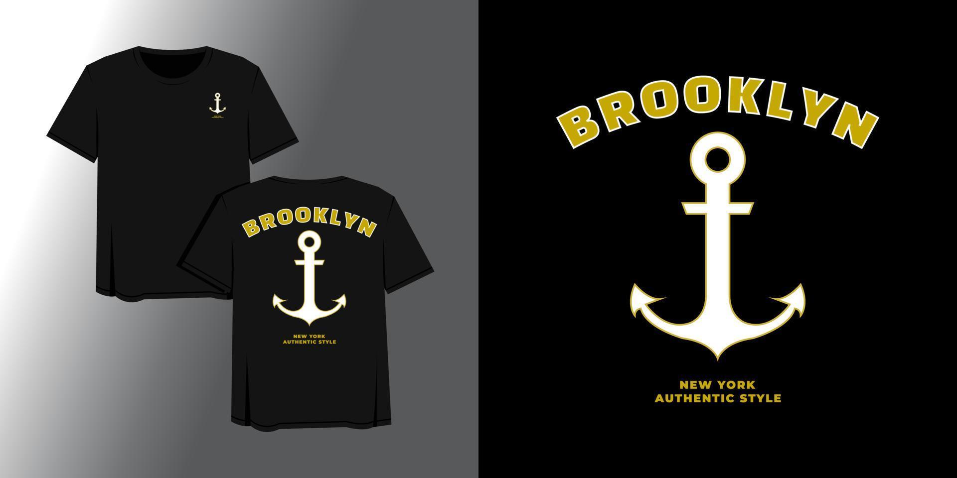 brooklyn new york streetwear vintage t-shirt design illustration vectorielle vecteur