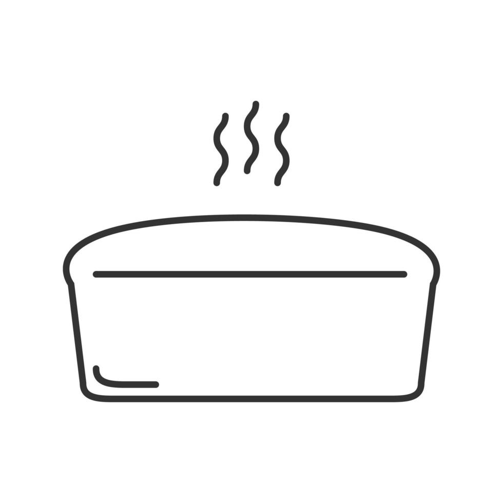 icône linéaire de pain de brique de pain. illustration de la ligne mince. symbole de contour. dessin de contour isolé de vecteur