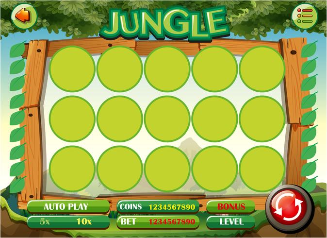 Modèle de jeu avec le thème de la jungle vecteur