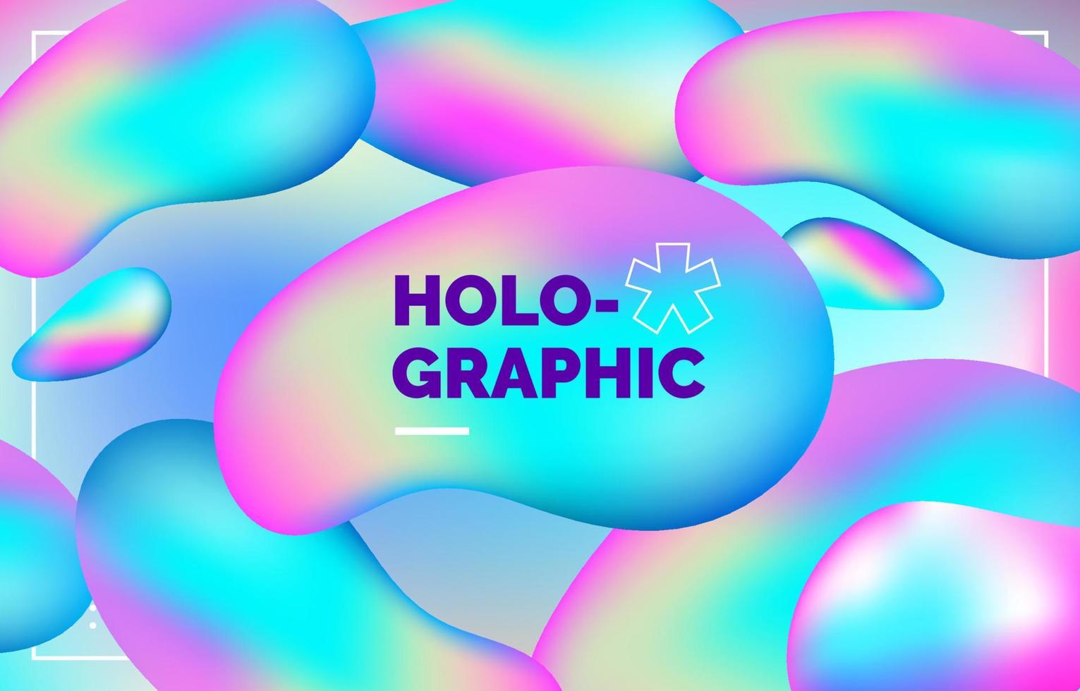 fond holographique avec fluide vecteur