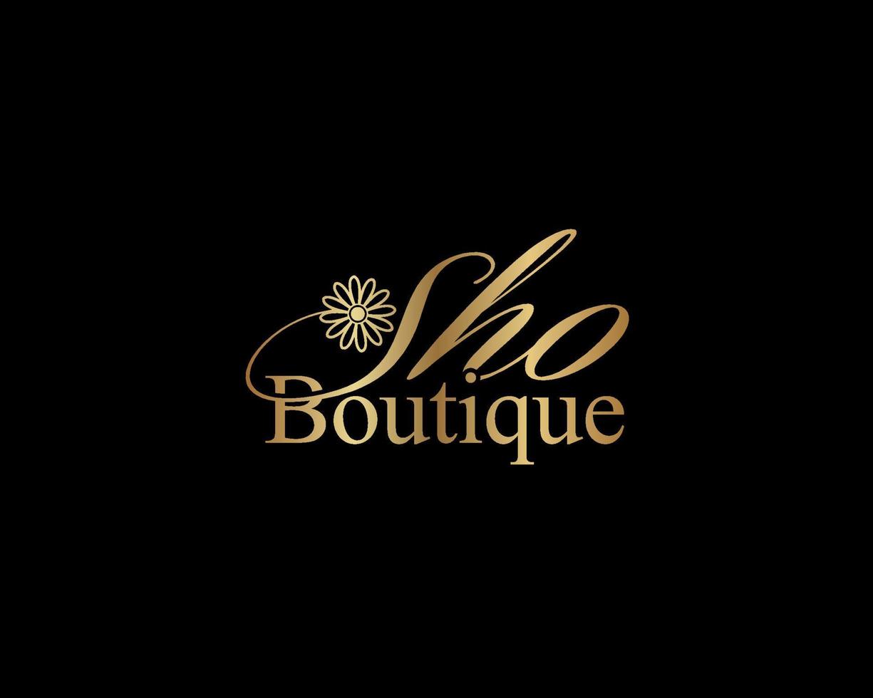 création de logo boutique sho vecteur