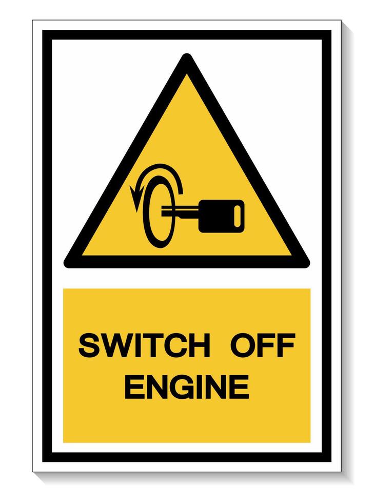 Éteindre le signe de symbole de moteur isoler sur fond blanc, illustration vectorielle eps.10 vecteur