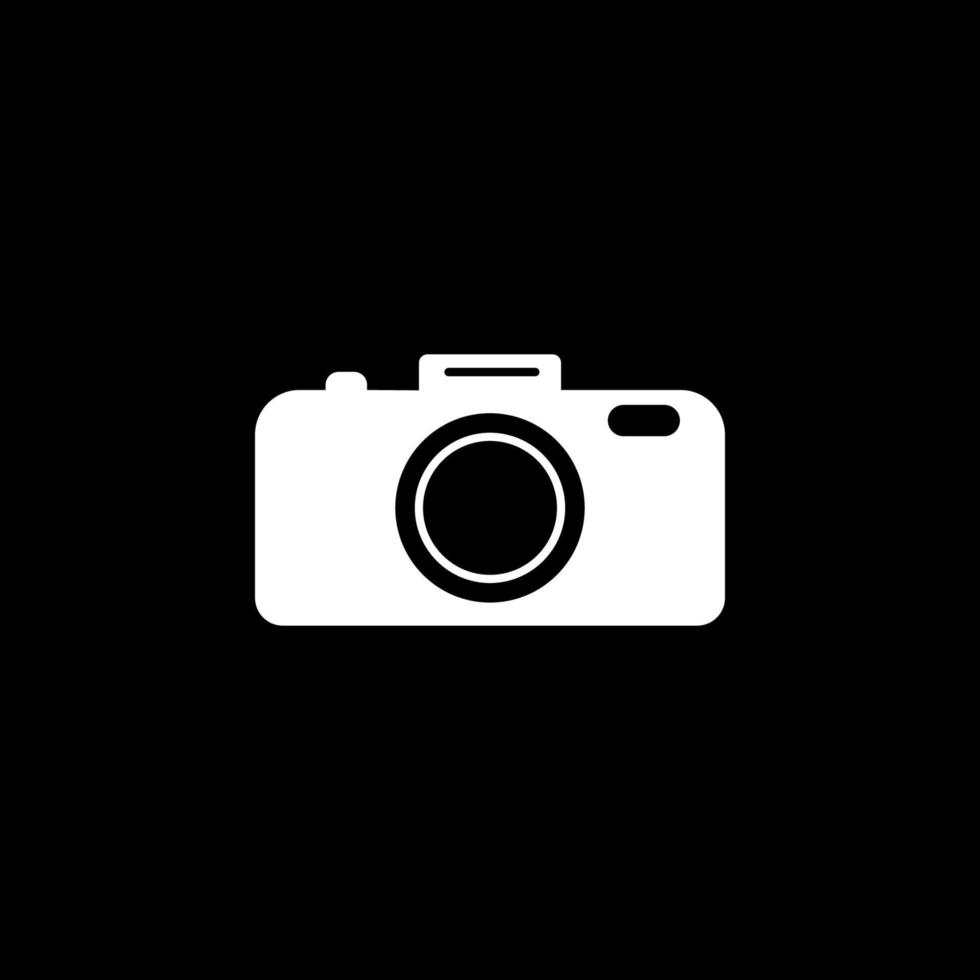 appareil photo poche vecteur plat icône blanc