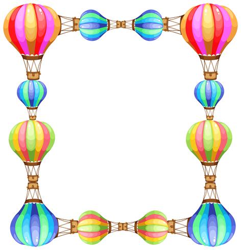Modèle de cadre avec des ballons vecteur