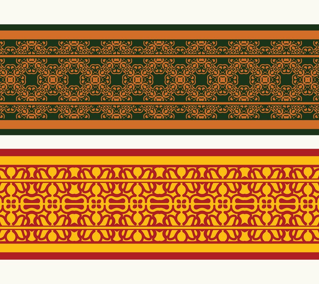 modèle de conception de bordure de bannière au henné vecteur