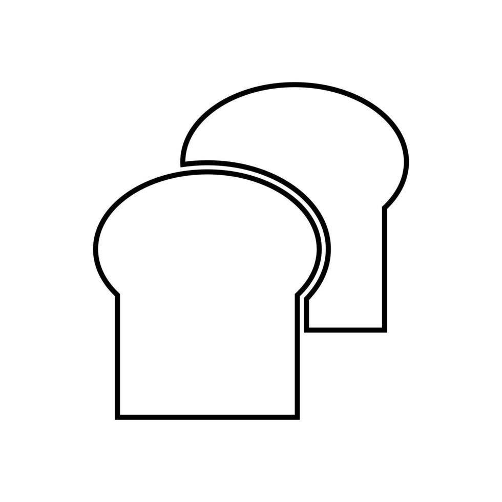 icône de couleur noire de pain. vecteur
