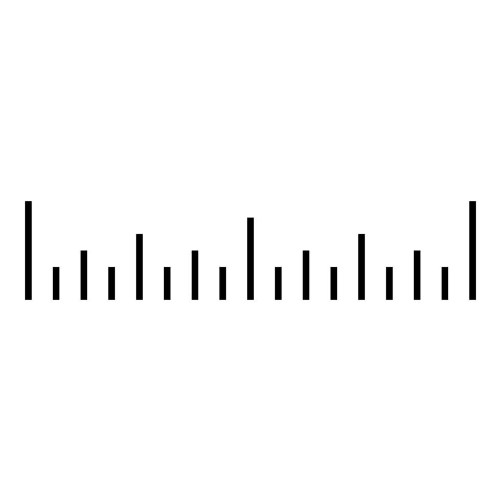 icône de règle d'échelle illustration de couleur noire image simple de style plat vecteur