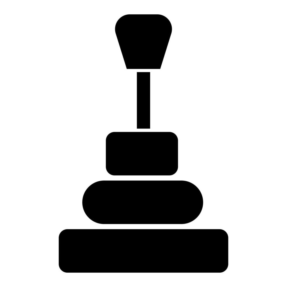 icône de levier de vitesse illustration couleur noire style plat image simple vecteur