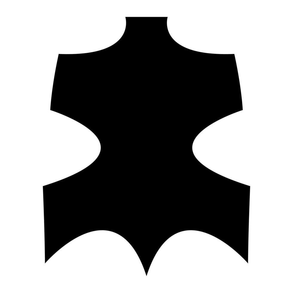 icône de couleur noire en cuir. vecteur