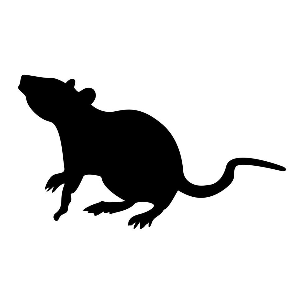 icône de couleur noire de rat. vecteur
