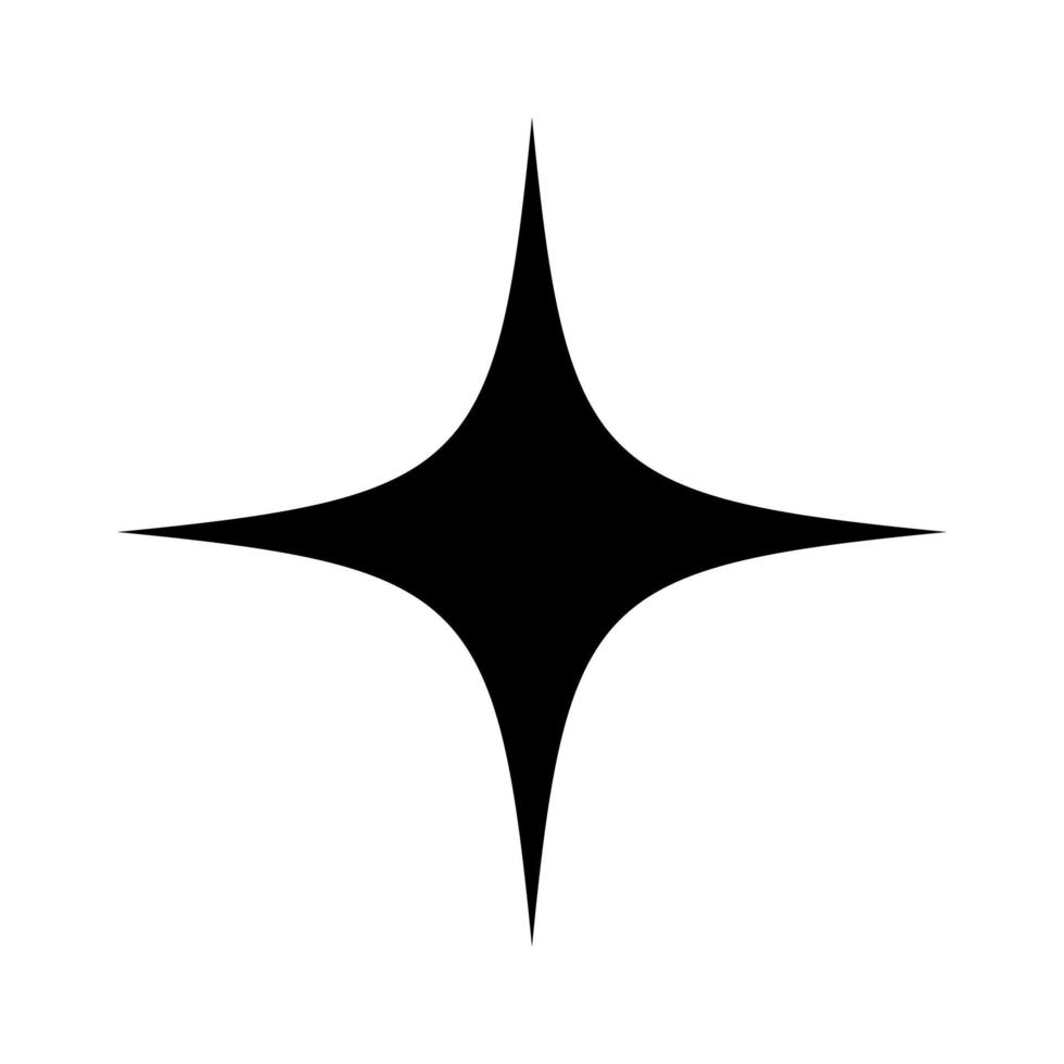 icône de couleur noire étoile. vecteur