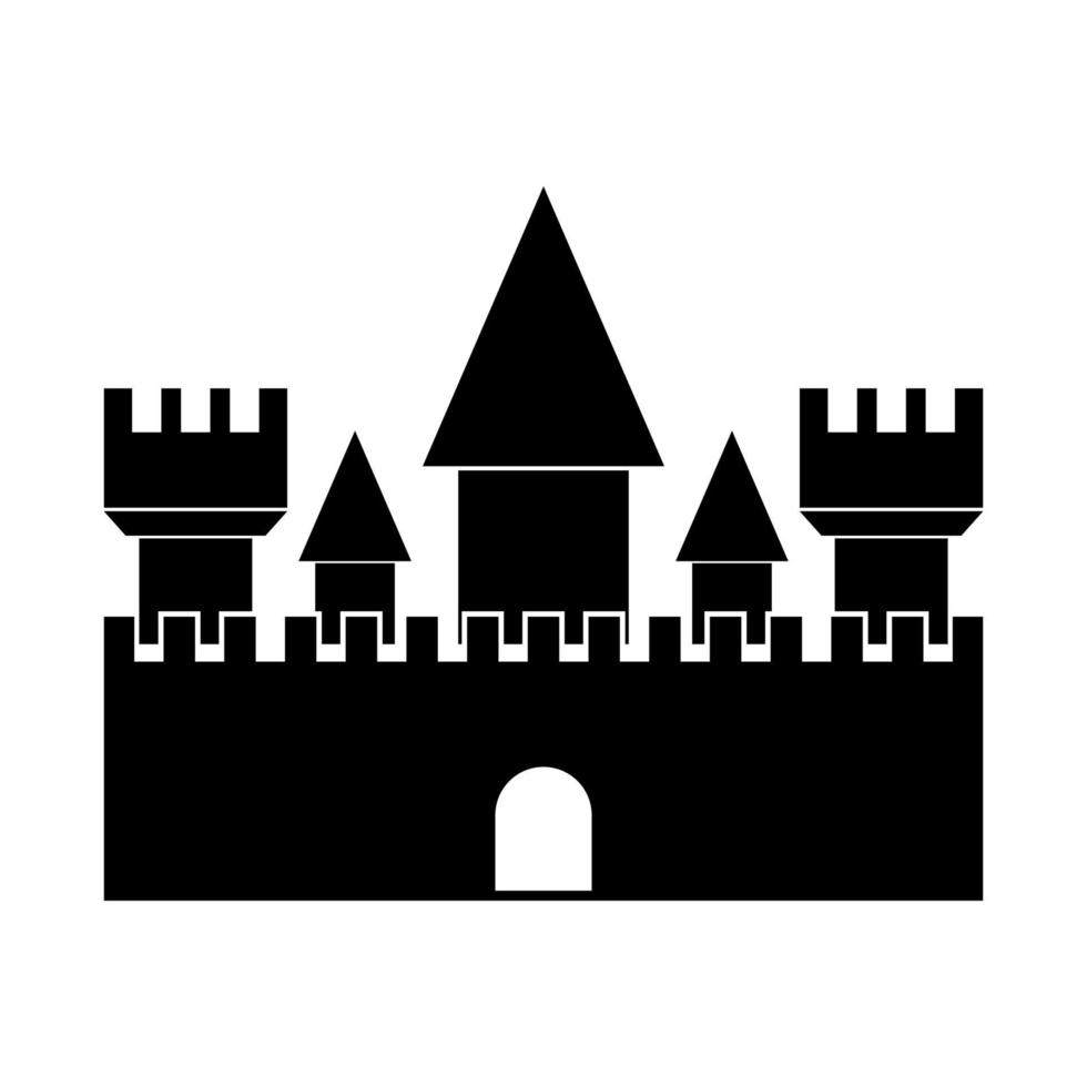icône de couleur noire du château. vecteur