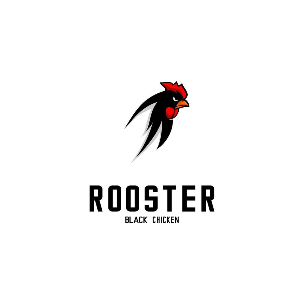 vecteur de logo tête de coq