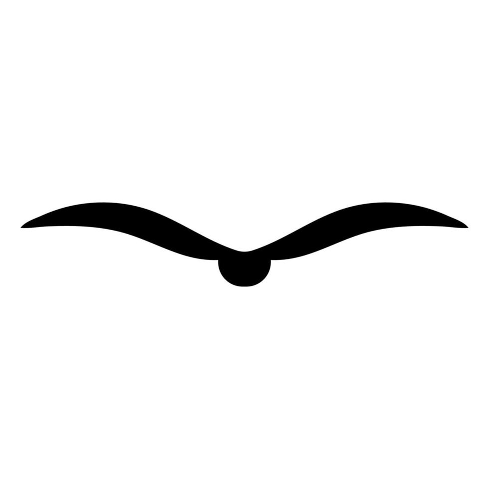 icône de couleur noire oiseau. vecteur