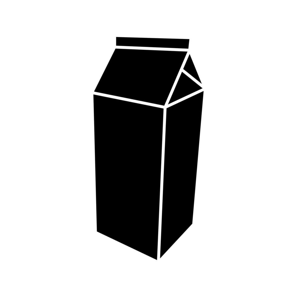 paquet pour l'icône de couleur noire de lait. vecteur
