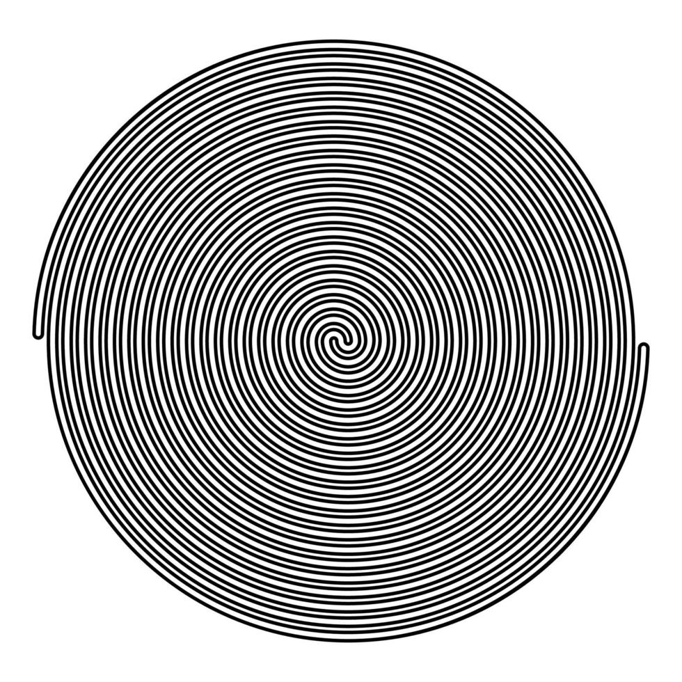 icône en spirale illustration de couleur noire style plat image simple vecteur