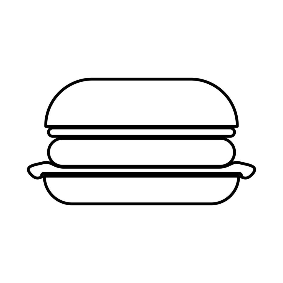 burger c'est une icône noire. vecteur