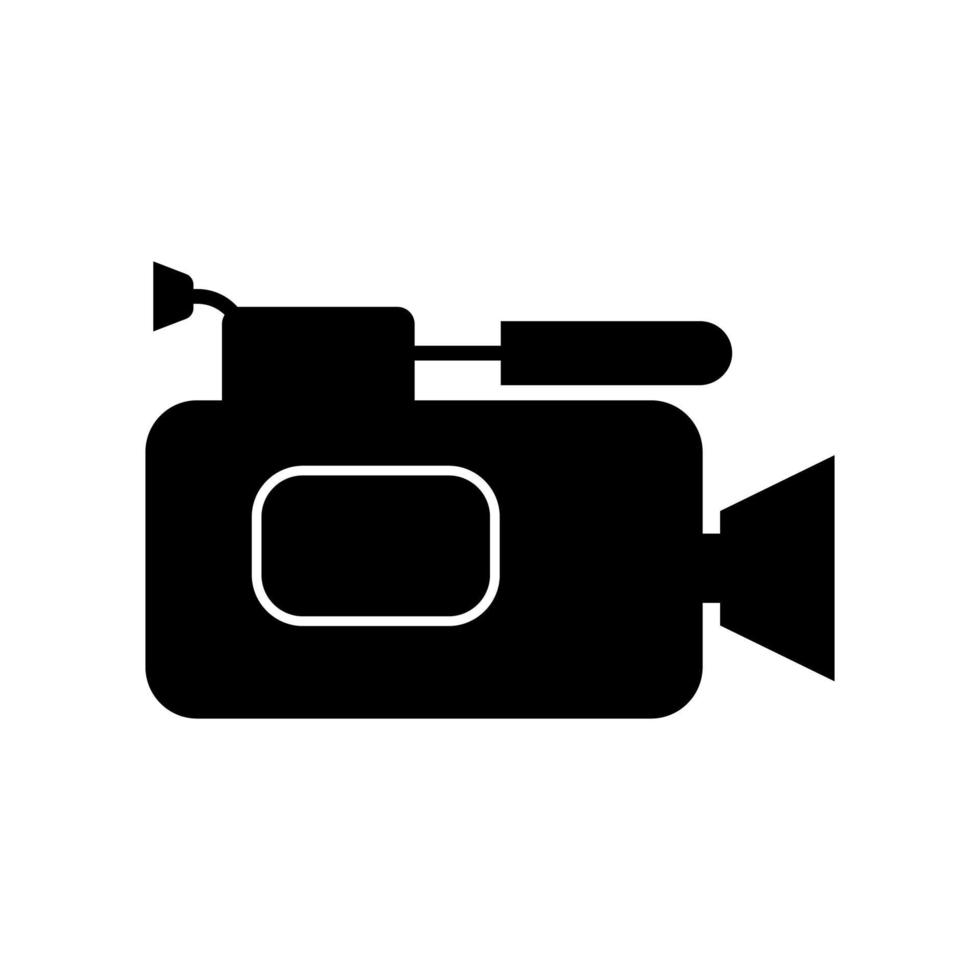 icône de couleur noire de la caméra vidéo. vecteur