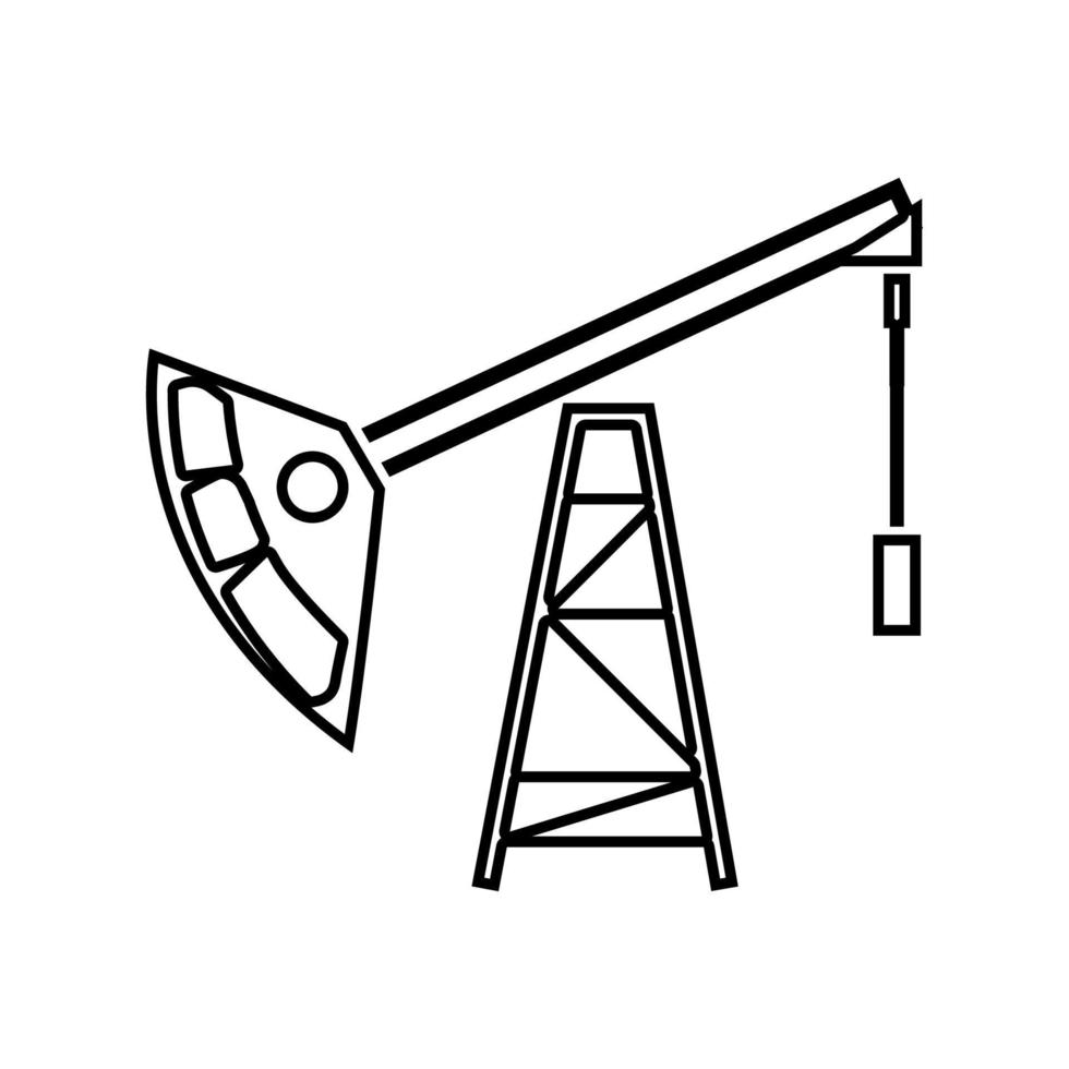 icône de couleur noire de la plate-forme pétrolière. vecteur