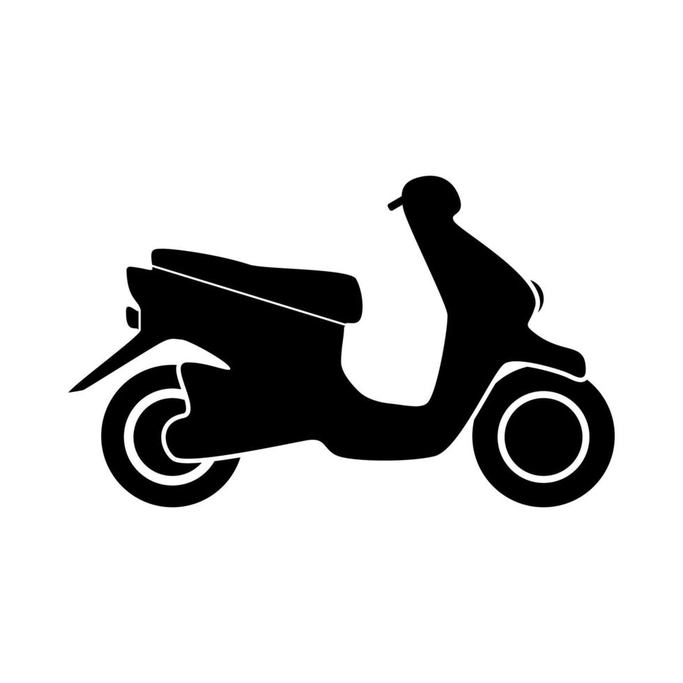scooter c'est l'icône noire. vecteur
