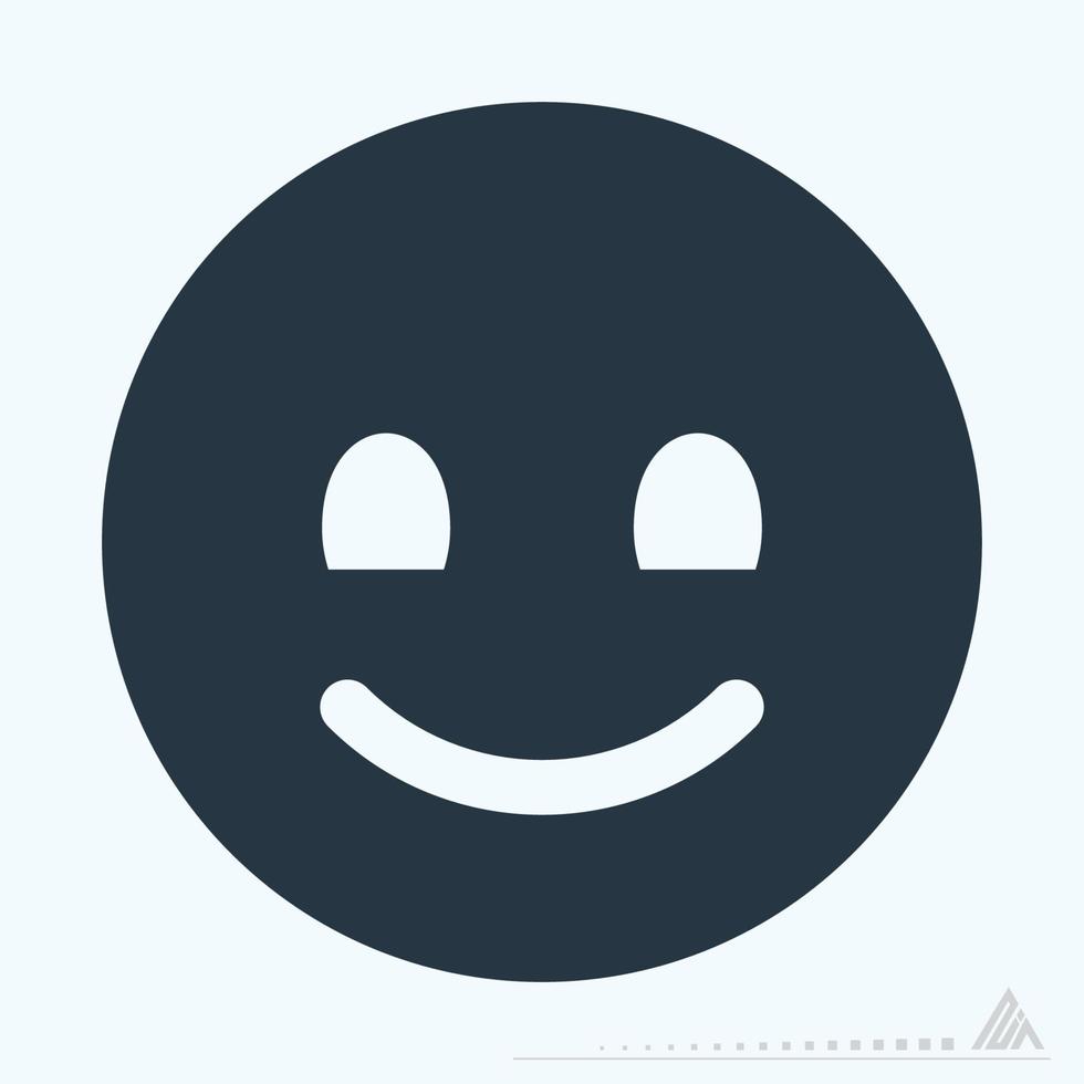icône émoticône sourire - style glyphe bon pour les éléments de conception graphique vecteur