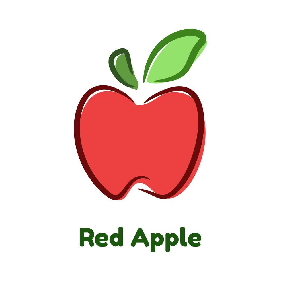 logo pomme rouge vecteur