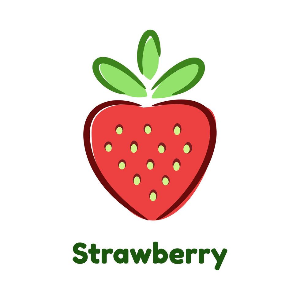 vecteur de logo fraise