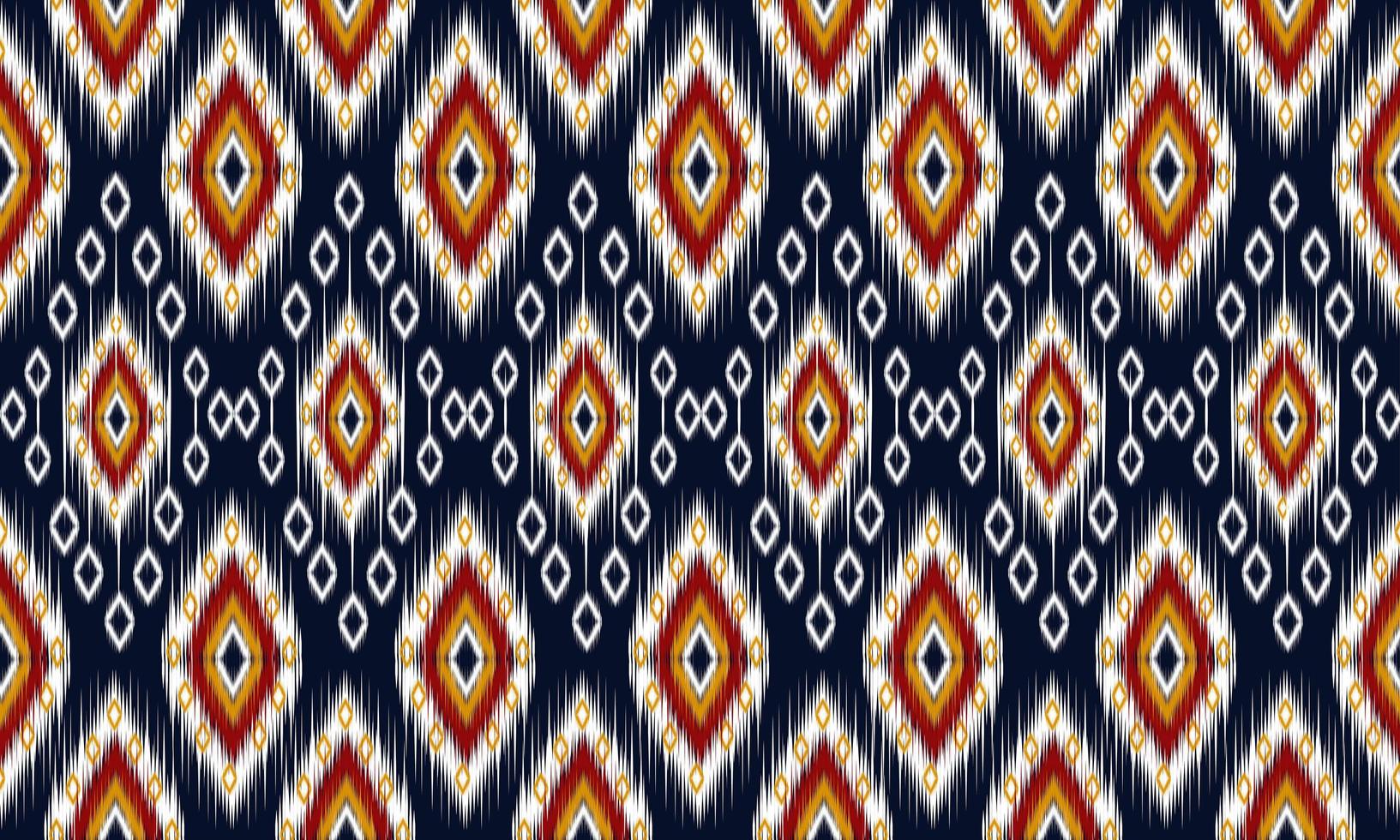 Motif ikat oriental ethnique géométrique design traditionnel pour le fond, tapis, papier peint, vêtements, emballage, batik, tissu, illustration vectorielle. style de broderie. vecteur