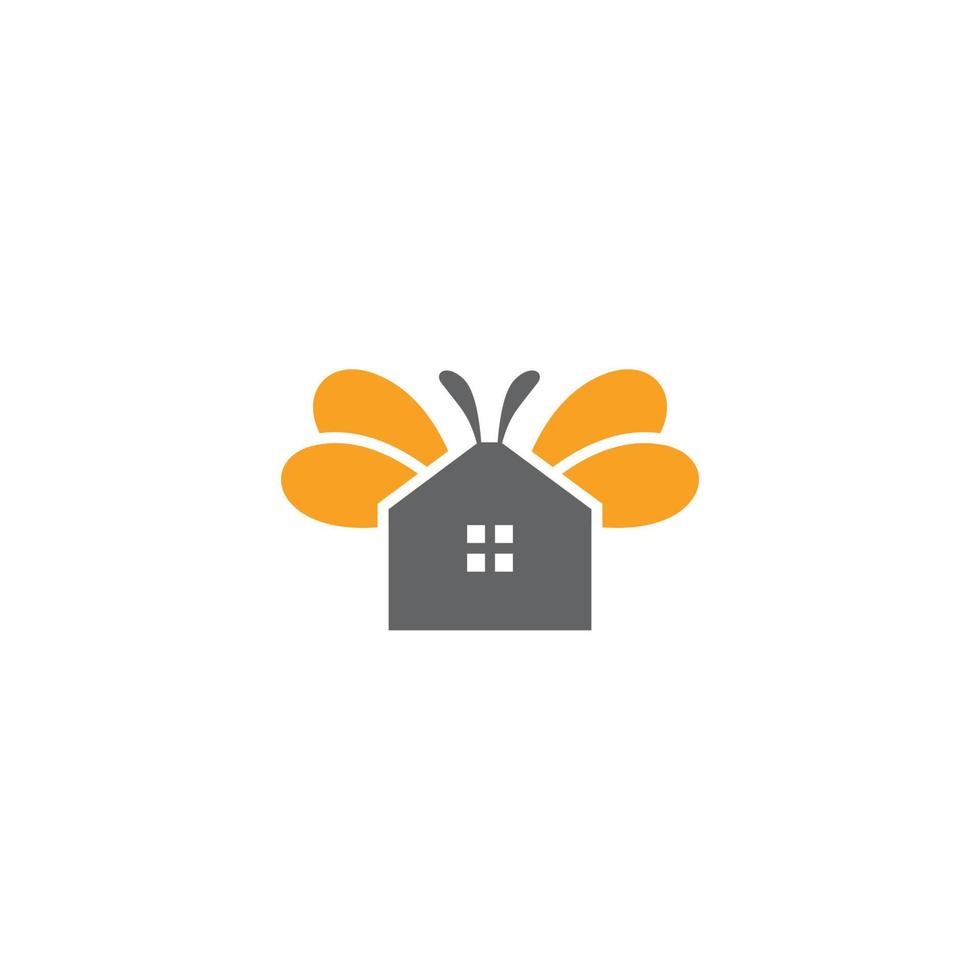 design moderne et professionnel pour le logo de la maison des abeilles vecteur