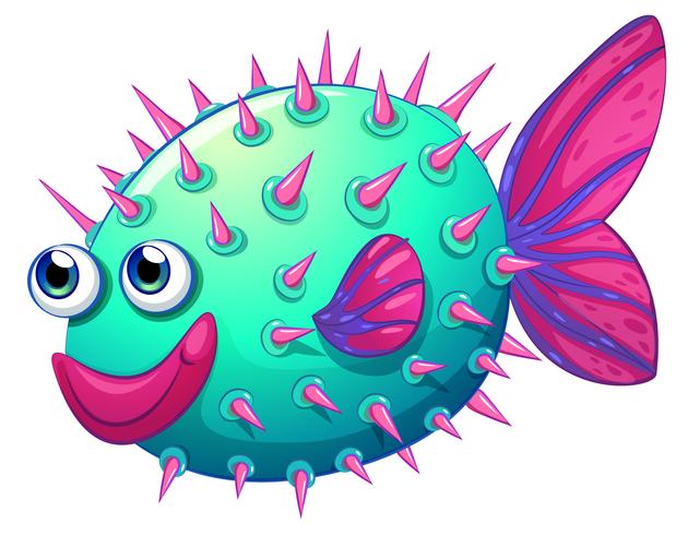 Un poisson bulle coloré vecteur