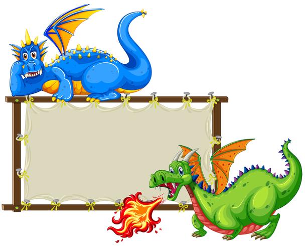 Dragons et signe vecteur