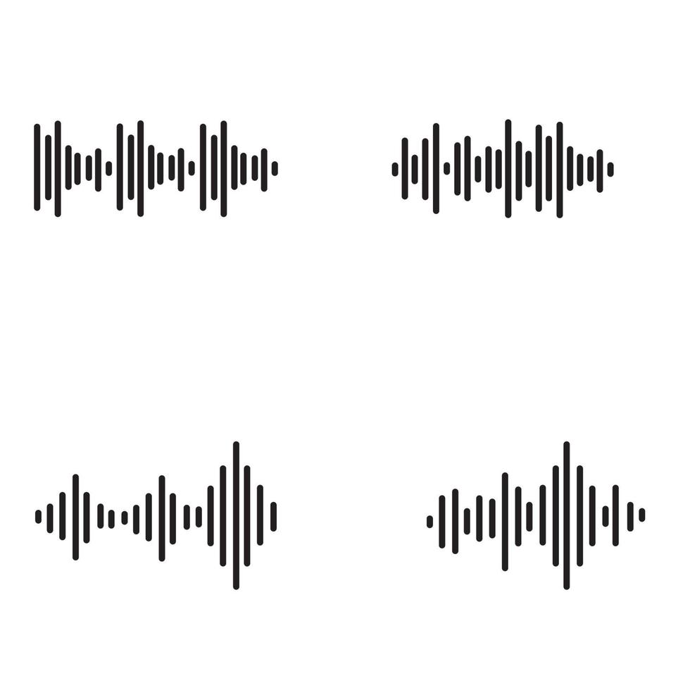 modèle de conception d'illustration vectorielle d'ondes sonores vecteur