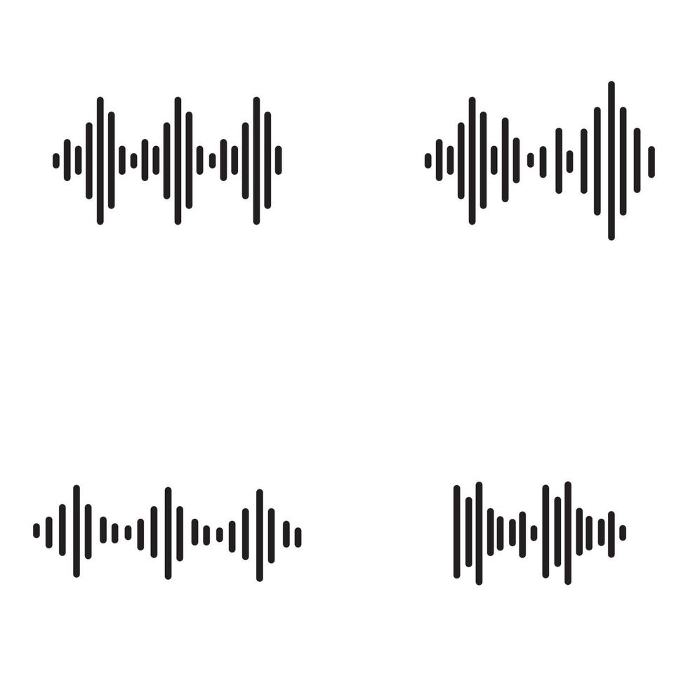 modèle de conception d'illustration vectorielle d'ondes sonores vecteur