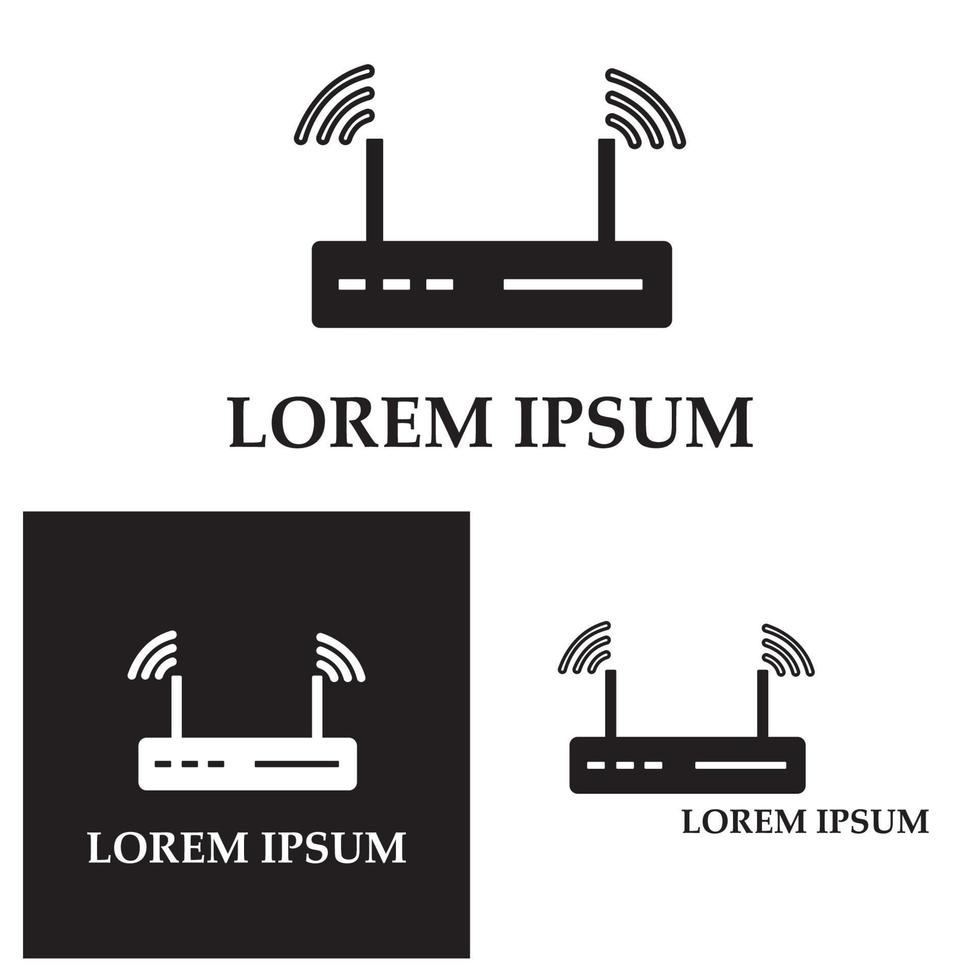 conception d'illustration vectorielle d'icône de routeur vecteur
