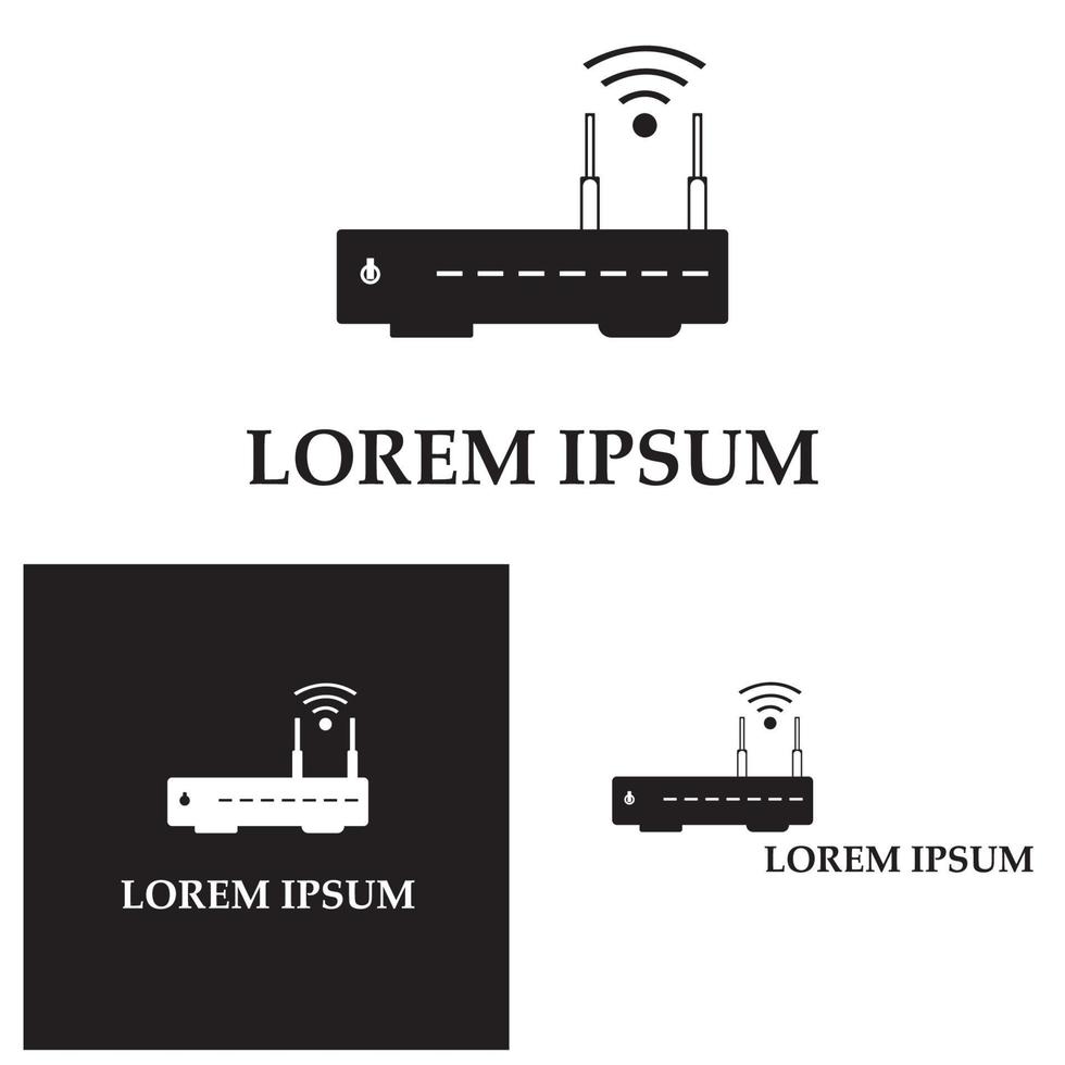 conception d'illustration vectorielle d'icône de routeur vecteur