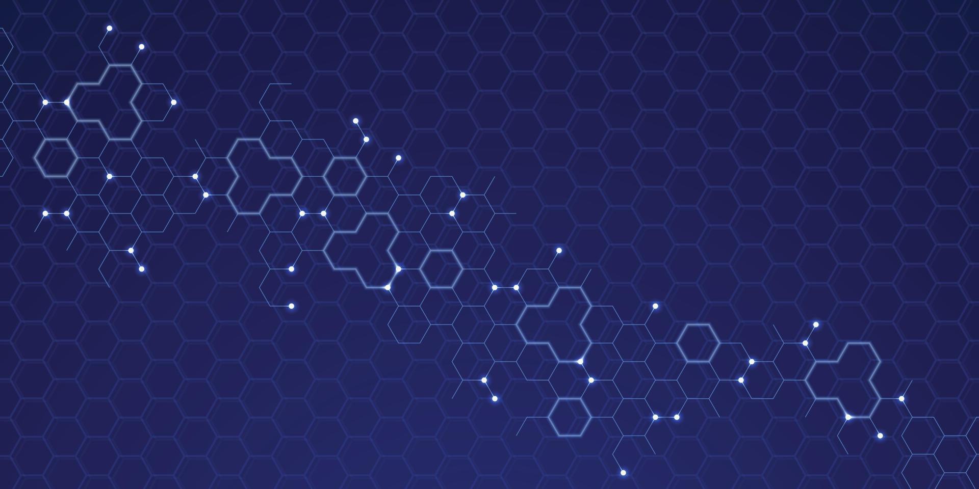 abstrait hexagone, concept polygonal de technologie vecteur