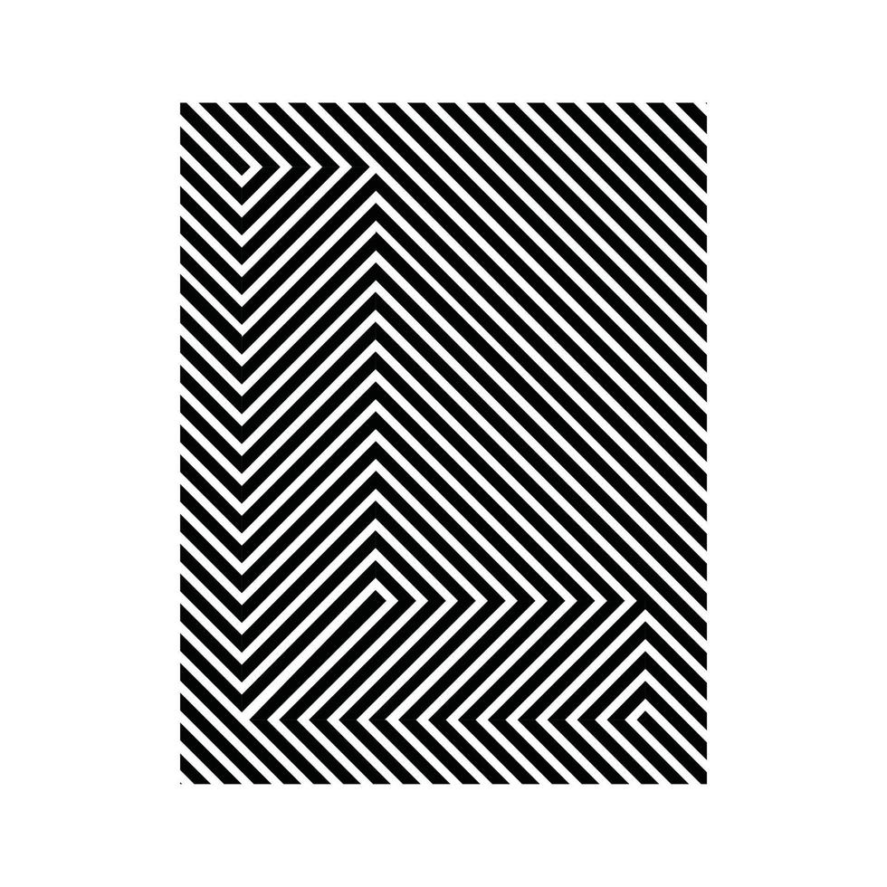 Lettre l ligne parallèle illusion eye stripe vector illustration