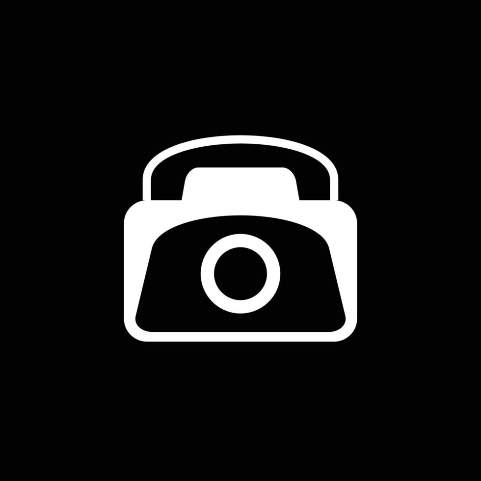 logo appareil photo téléphone minimaliste icône vecteur symbole design plat