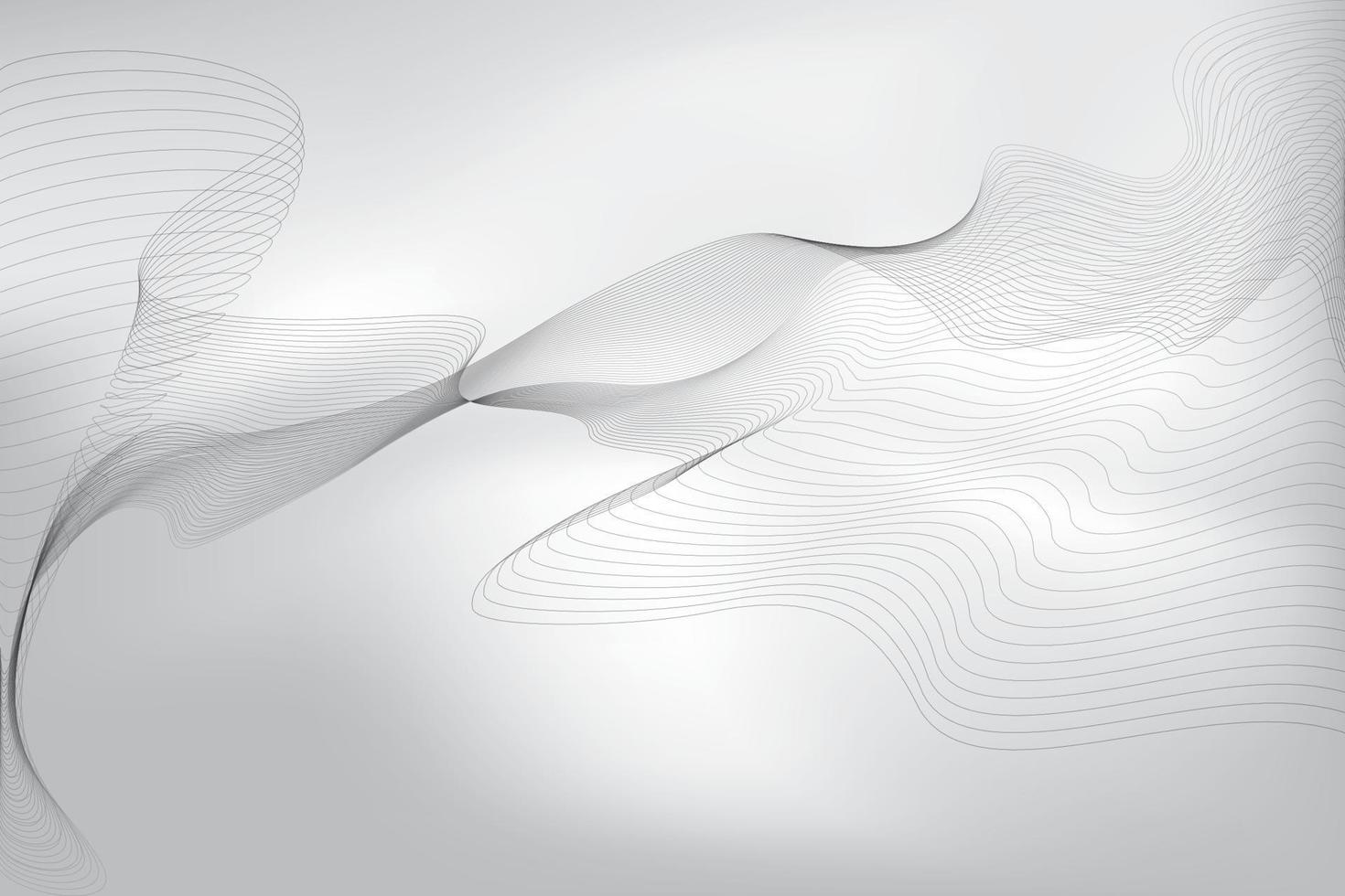 élément vague abstrait sur fond gris avec des rayures modernes. illustration vectorielle. vecteur